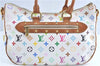 Auth Louis Vuitton Monogram Multicolor Rita 2Way Hand Bag White M40125 LV 6737B