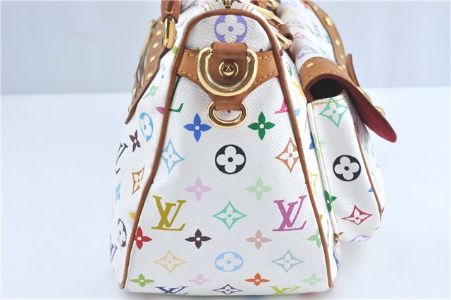 Auth Louis Vuitton Monogram Multicolor Rita 2Way Hand Bag White M40125 LV 6737B