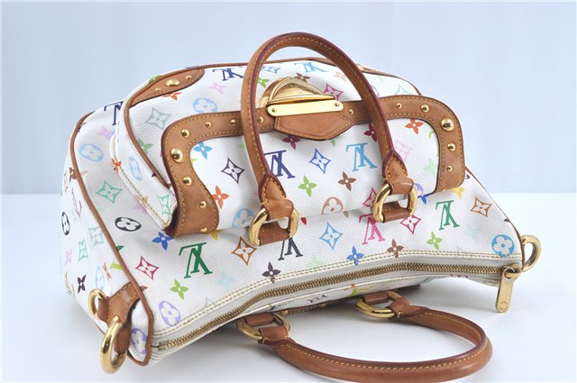 Auth Louis Vuitton Monogram Multicolor Rita 2Way Hand Bag White M40125 LV 6737B