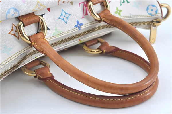 Auth Louis Vuitton Monogram Multicolor Rita 2Way Hand Bag White M40125 LV 6737B
