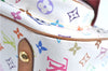 Auth Louis Vuitton Monogram Multicolor Rita 2Way Hand Bag White M40125 LV 6737B