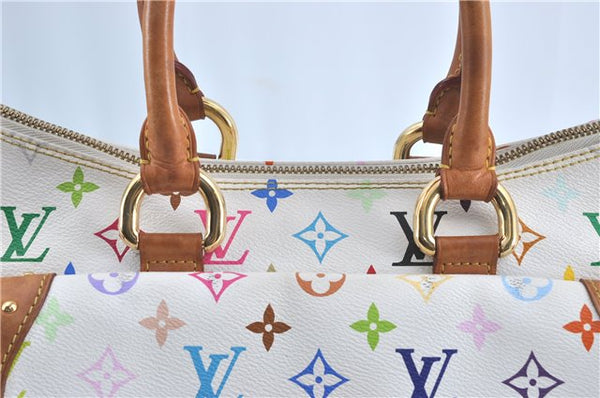 Auth Louis Vuitton Monogram Multicolor Rita 2Way Hand Bag White M40125 LV 6737B