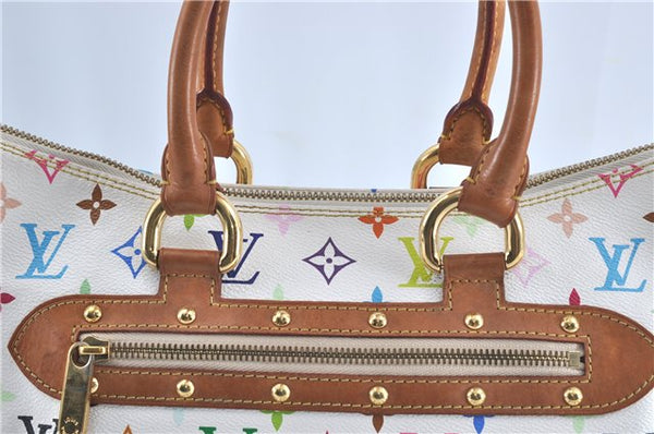 Auth Louis Vuitton Monogram Multicolor Rita 2Way Hand Bag White M40125 LV 6737B