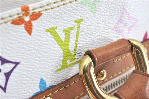 Auth Louis Vuitton Monogram Multicolor Rita 2Way Hand Bag White M40125 LV 6737B