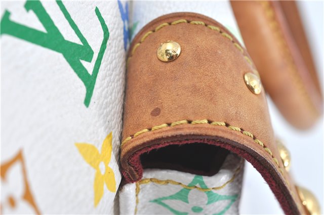 Auth Louis Vuitton Monogram Multicolor Rita 2Way Hand Bag White M40125 LV 6737B