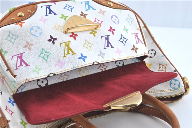Auth Louis Vuitton Monogram Multicolor Rita 2Way Hand Bag White M40125 LV 6737B
