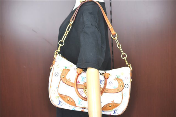 Auth Louis Vuitton Monogram Multicolor Rita 2Way Hand Bag White M40125 LV 6737B