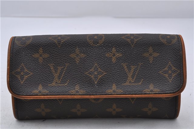 Authentic LOUIS VUITTON Monogram Pochette Twin PM Shoulder Bag M51854 LV 6737C