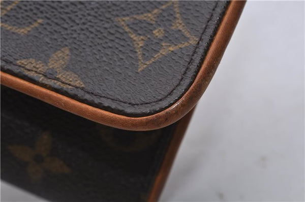 Authentic LOUIS VUITTON Monogram Pochette Twin PM Shoulder Bag M51854 LV 6737C