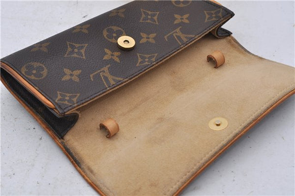 Authentic LOUIS VUITTON Monogram Pochette Twin PM Shoulder Bag M51854 LV 6737C