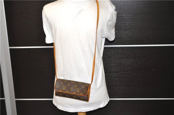 Authentic LOUIS VUITTON Monogram Pochette Twin PM Shoulder Bag M51854 LV 6737C