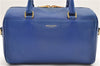 Auth SAINT LAURENT Baby Duffle 2Way Shoulder Hand Bag Purse Leather Blue 6737D