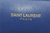 Auth SAINT LAURENT Baby Duffle 2Way Shoulder Hand Bag Purse Leather Blue 6737D