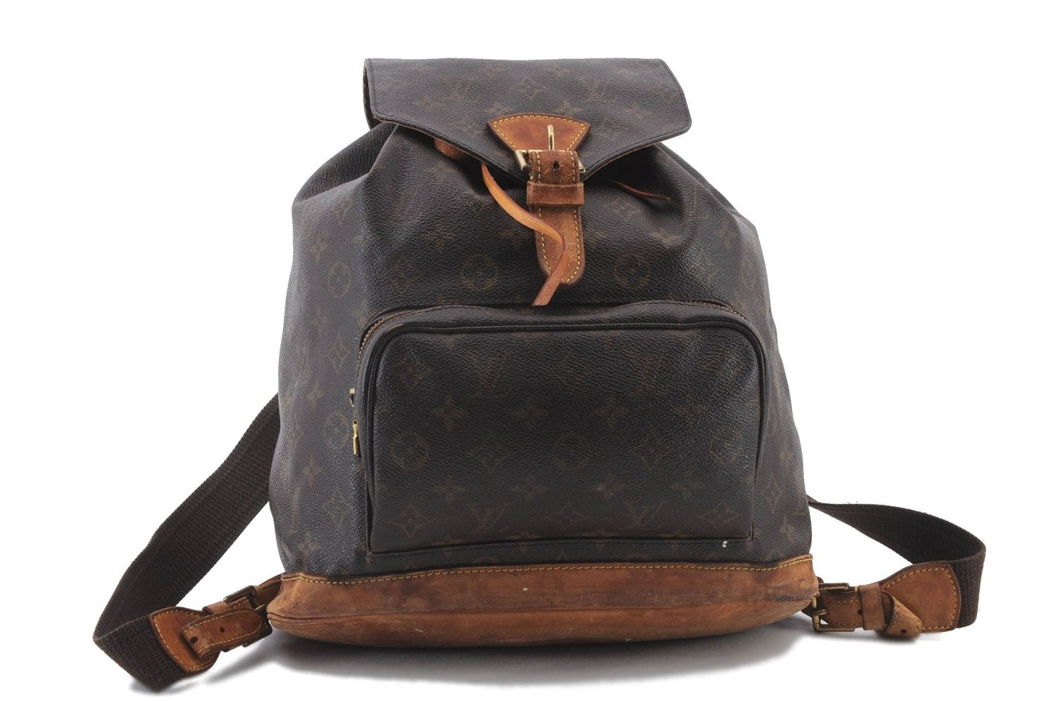 Authentic LOUIS VUITTON Monogram Montsouris GM Backpack M51135 LV 6738C