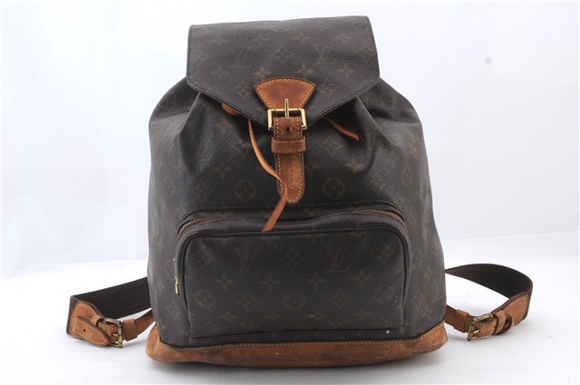 Authentic LOUIS VUITTON Monogram Montsouris GM Backpack M51135 LV 6738C