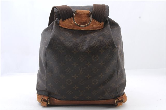 Authentic LOUIS VUITTON Monogram Montsouris GM Backpack M51135 LV 6738C