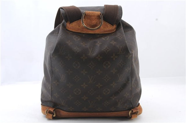 Authentic LOUIS VUITTON Monogram Montsouris GM Backpack M51135 LV 6738C