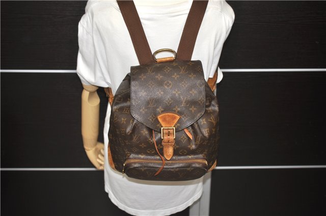 Authentic LOUIS VUITTON Monogram Montsouris GM Backpack M51135 LV 6738C