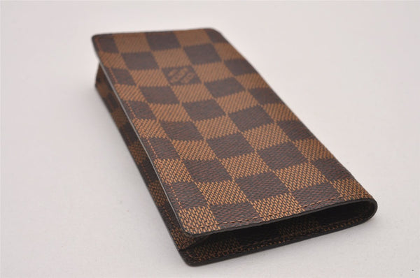 Authentic Louis Vuitton Damier Etui Lunettes Simple Glasses Case N62964 LV 6739I