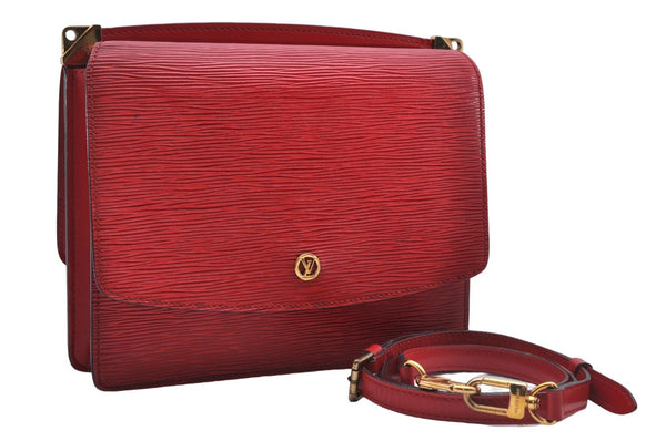 Authentic Louis Vuitton Epi Grenelle Shoulder Cross Body Bag Red M52367 LV 6740D