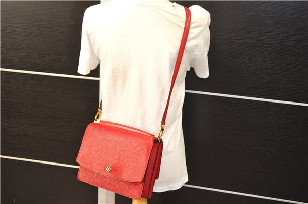 Authentic Louis Vuitton Epi Grenelle Shoulder Cross Body Bag Red M52367 LV 6740D