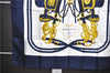 Authentic HERMES Carre 90 Scarf "BRIDES de GALA par" Silk Navy 6740E