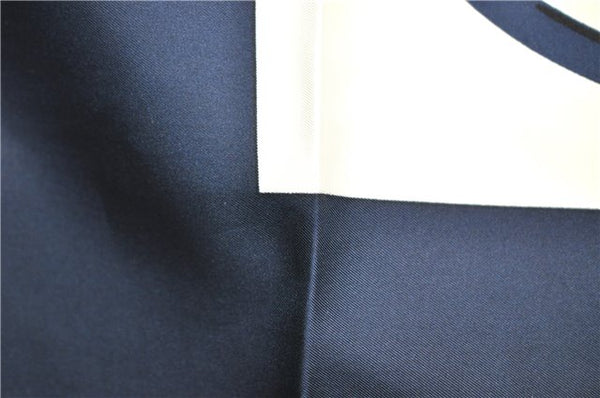 Authentic HERMES Carre 90 Scarf "BRIDES de GALA par" Silk Navy 6740E