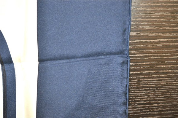 Authentic HERMES Carre 90 Scarf "BRIDES de GALA par" Silk Navy 6740E