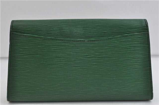 Authentic LOUIS VUITTON Epi Arts Deco Clutch Bag Green M52644 LV 6742C