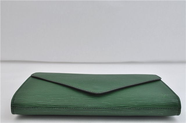 Authentic LOUIS VUITTON Epi Arts Deco Clutch Bag Green M52644 LV 6742C