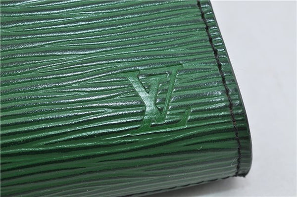 Authentic LOUIS VUITTON Epi Arts Deco Clutch Bag Green M52644 LV 6742C