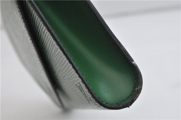 Authentic LOUIS VUITTON Epi Arts Deco Clutch Bag Green M52644 LV 6742C