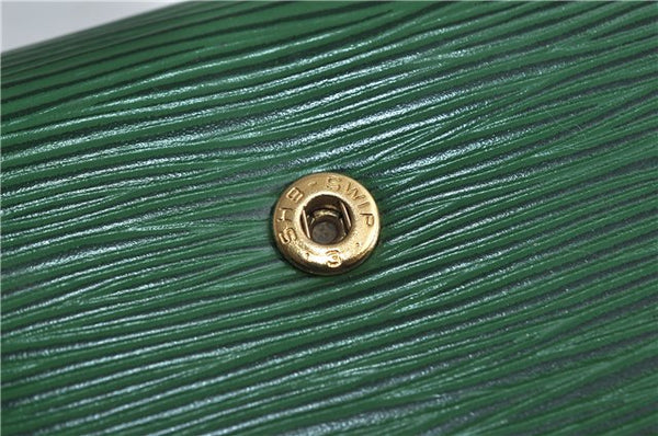 Authentic LOUIS VUITTON Epi Arts Deco Clutch Bag Green M52644 LV 6742C