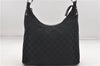 Authentic GUCCI Shoulder Hand Bag Purse GG Canvas Leather 115003 Black 6742D