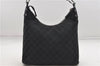 Authentic GUCCI Shoulder Hand Bag Purse GG Canvas Leather 115003 Black 6742D