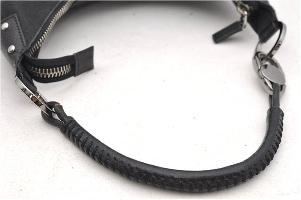 Authentic GUCCI Shoulder Hand Bag Purse GG Canvas Leather 115003 Black 6742D