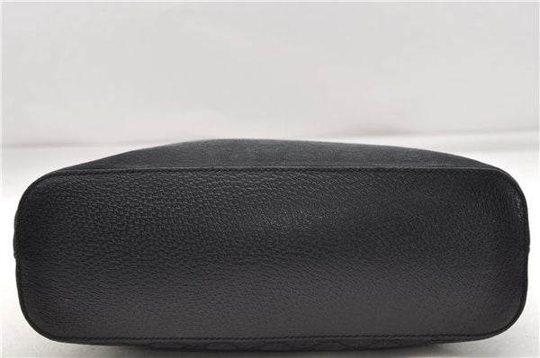 Authentic GUCCI Shoulder Hand Bag Purse GG Canvas Leather 115003 Black 6742D