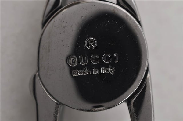 Authentic GUCCI Shoulder Hand Bag Purse GG Canvas Leather 115003 Black 6742D