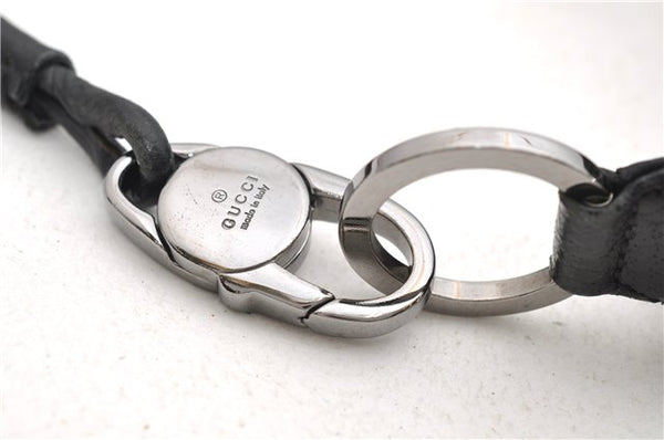 Authentic GUCCI Shoulder Hand Bag Purse GG Canvas Leather 115003 Black 6742D