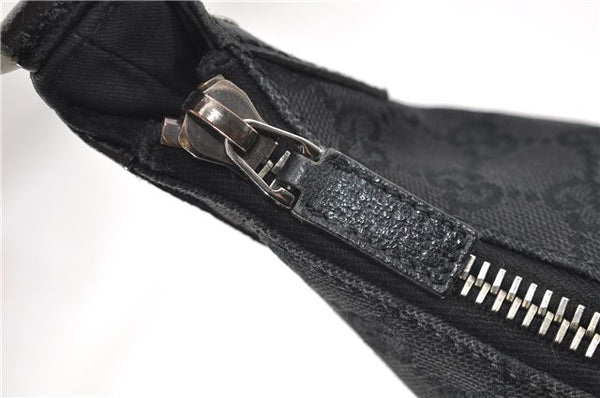 Authentic GUCCI Shoulder Hand Bag Purse GG Canvas Leather 115003 Black 6742D