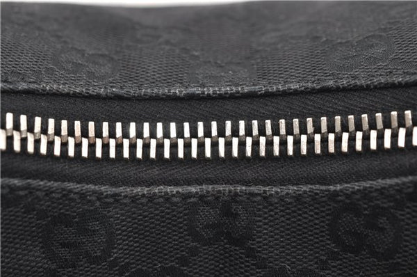 Authentic GUCCI Shoulder Hand Bag Purse GG Canvas Leather 115003 Black 6742D