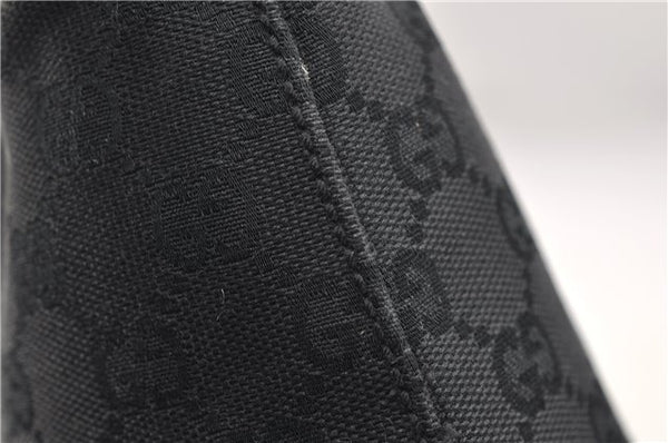 Authentic GUCCI Shoulder Hand Bag Purse GG Canvas Leather 115003 Black 6742D