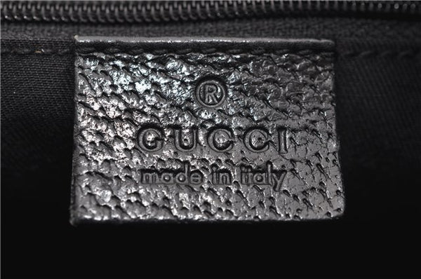 Authentic GUCCI Shoulder Hand Bag Purse GG Canvas Leather 115003 Black 6742D