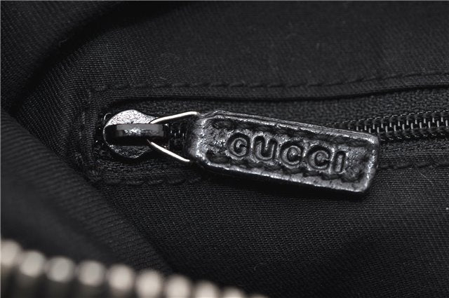 Authentic GUCCI Shoulder Hand Bag Purse GG Canvas Leather 115003 Black 6742D