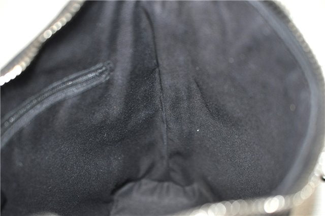 Authentic GUCCI Shoulder Hand Bag Purse GG Canvas Leather 115003 Black 6742D