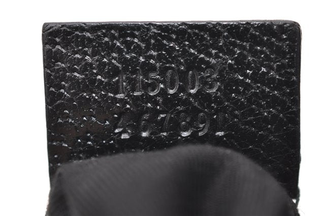 Authentic GUCCI Shoulder Hand Bag Purse GG Canvas Leather 115003 Black 6742D