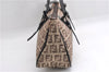 Authentic FENDI Zucchino Shoulder Hand Bag Purse Canvas Leather Brown 6742E