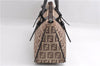 Authentic FENDI Zucchino Shoulder Hand Bag Purse Canvas Leather Brown 6742E