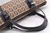 Authentic FENDI Zucchino Shoulder Hand Bag Purse Canvas Leather Brown 6742E