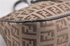 Authentic FENDI Zucchino Shoulder Hand Bag Purse Canvas Leather Brown 6742E